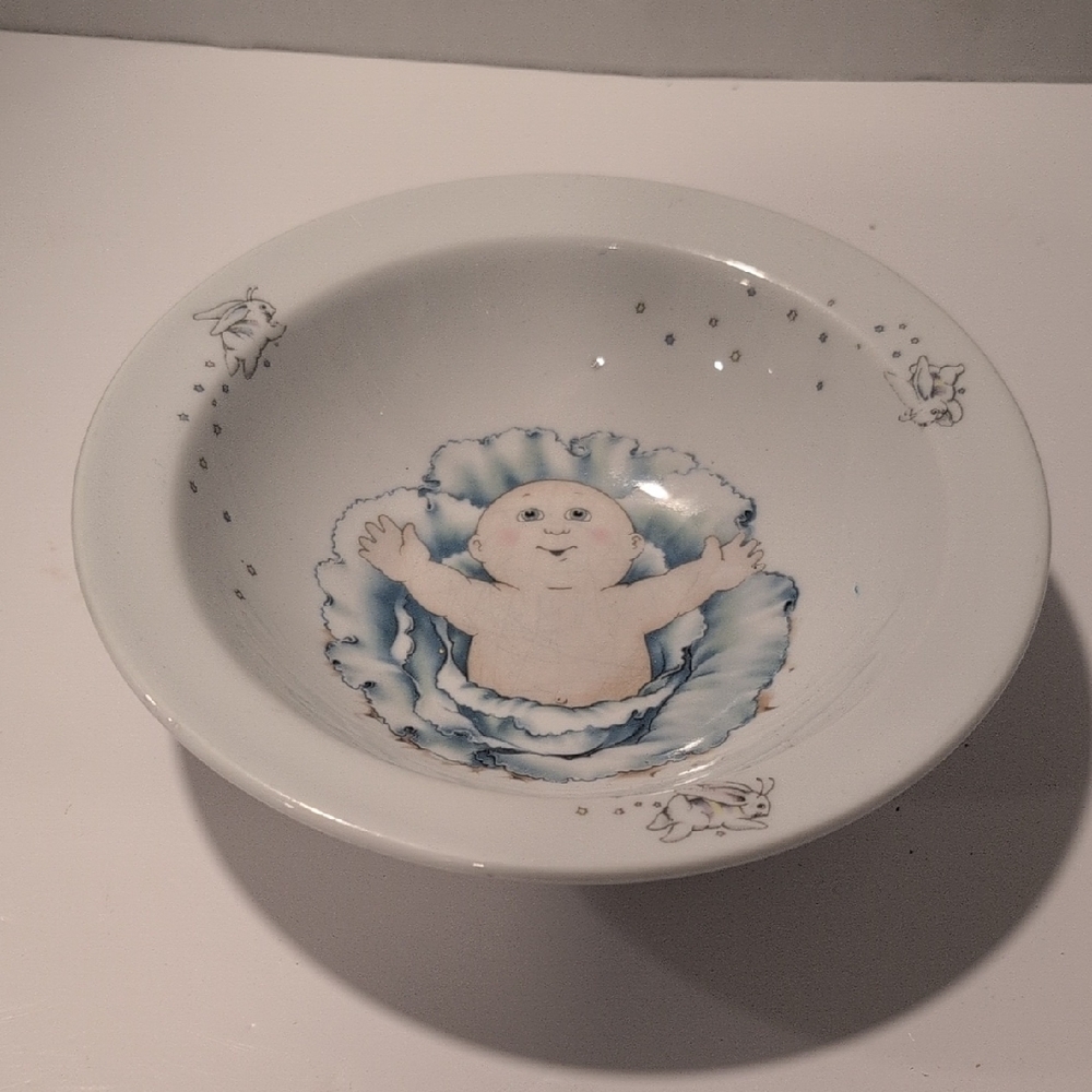 Cabbage Patch Kids Blue and White Bowl